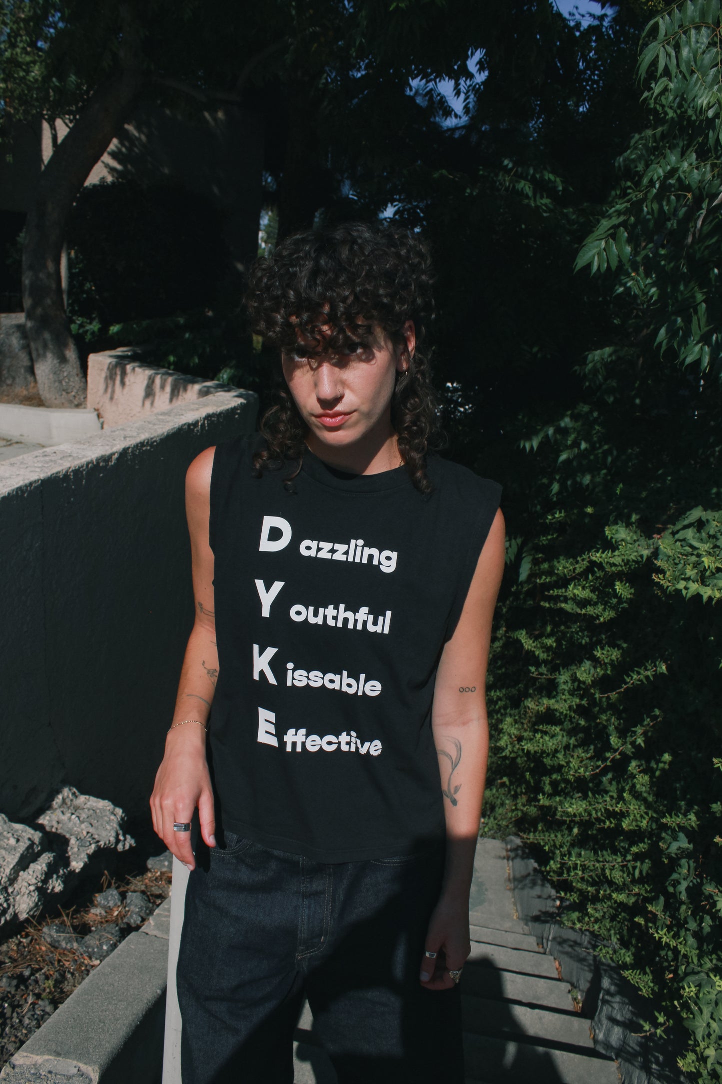 Dyke Acrostic Poem Muscle Tee