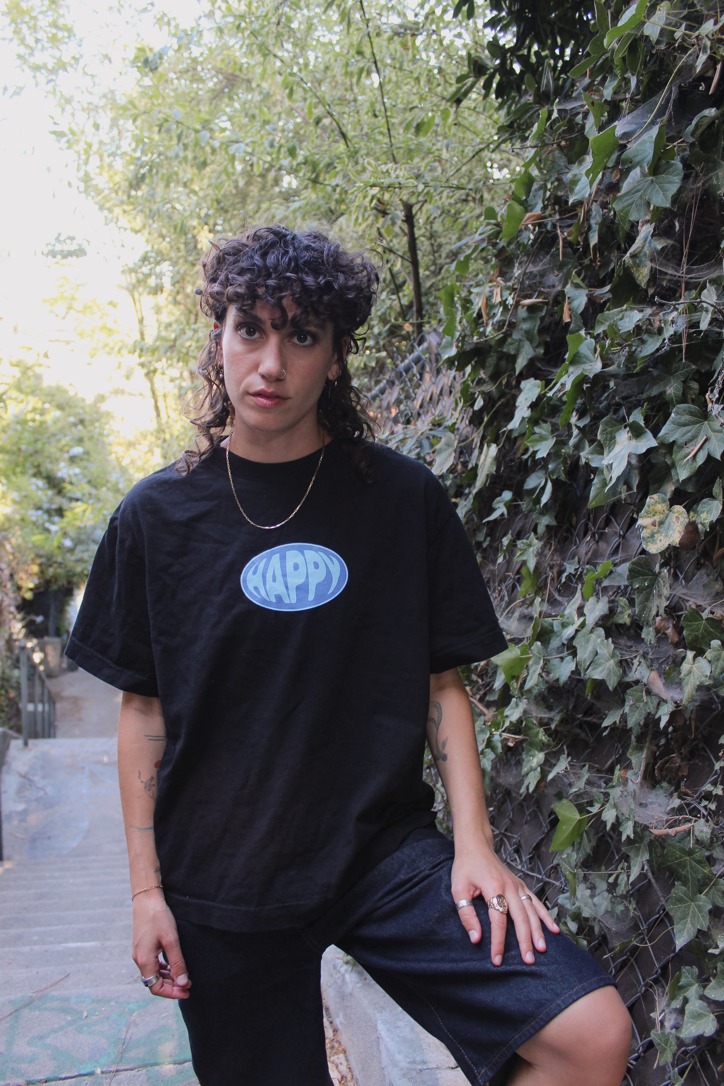Blue Happy Tee