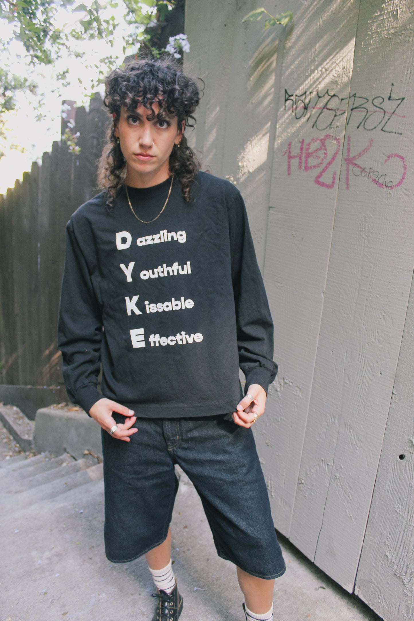 Dyke Acrostic Poem Long Sleeve Tee