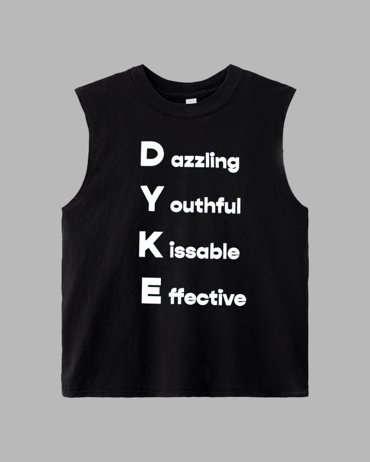 Dyke Acrostic Poem Muscle Tee