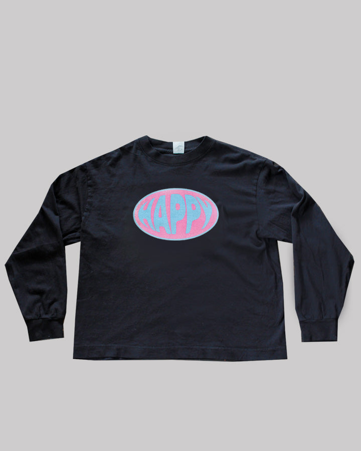 Pink & Blue Happy Long Sleeve Tee