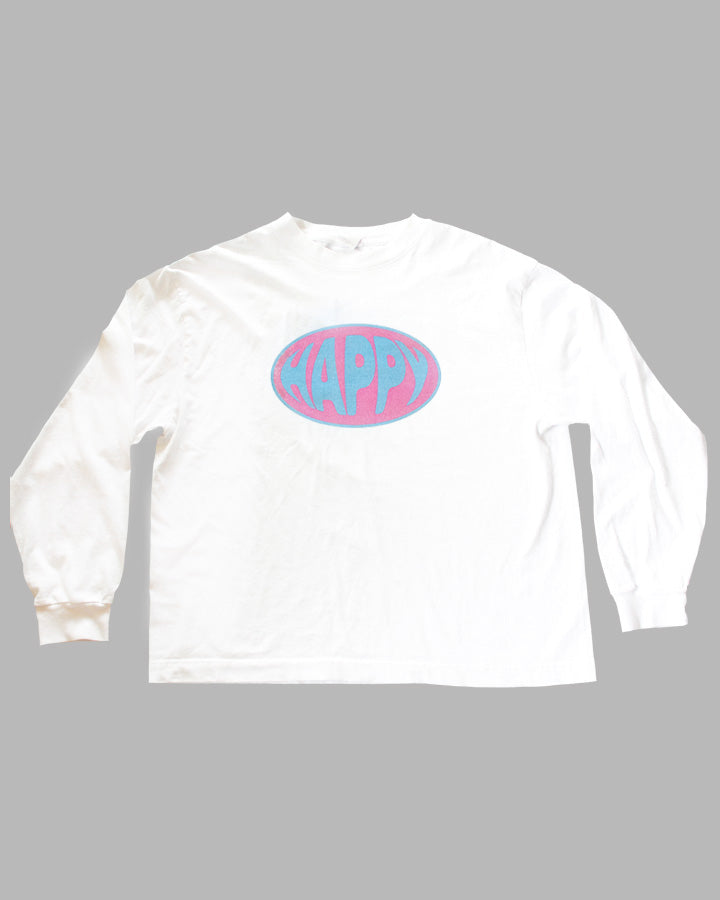 Pink & Blue Happy Long Sleeve Tee
