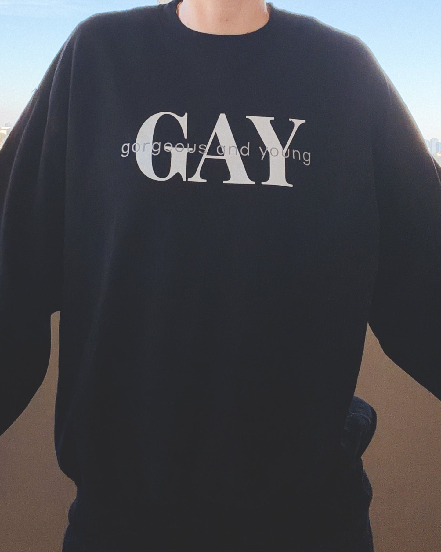 Serif G.A.Y. Black Crewneck Sweatshirt