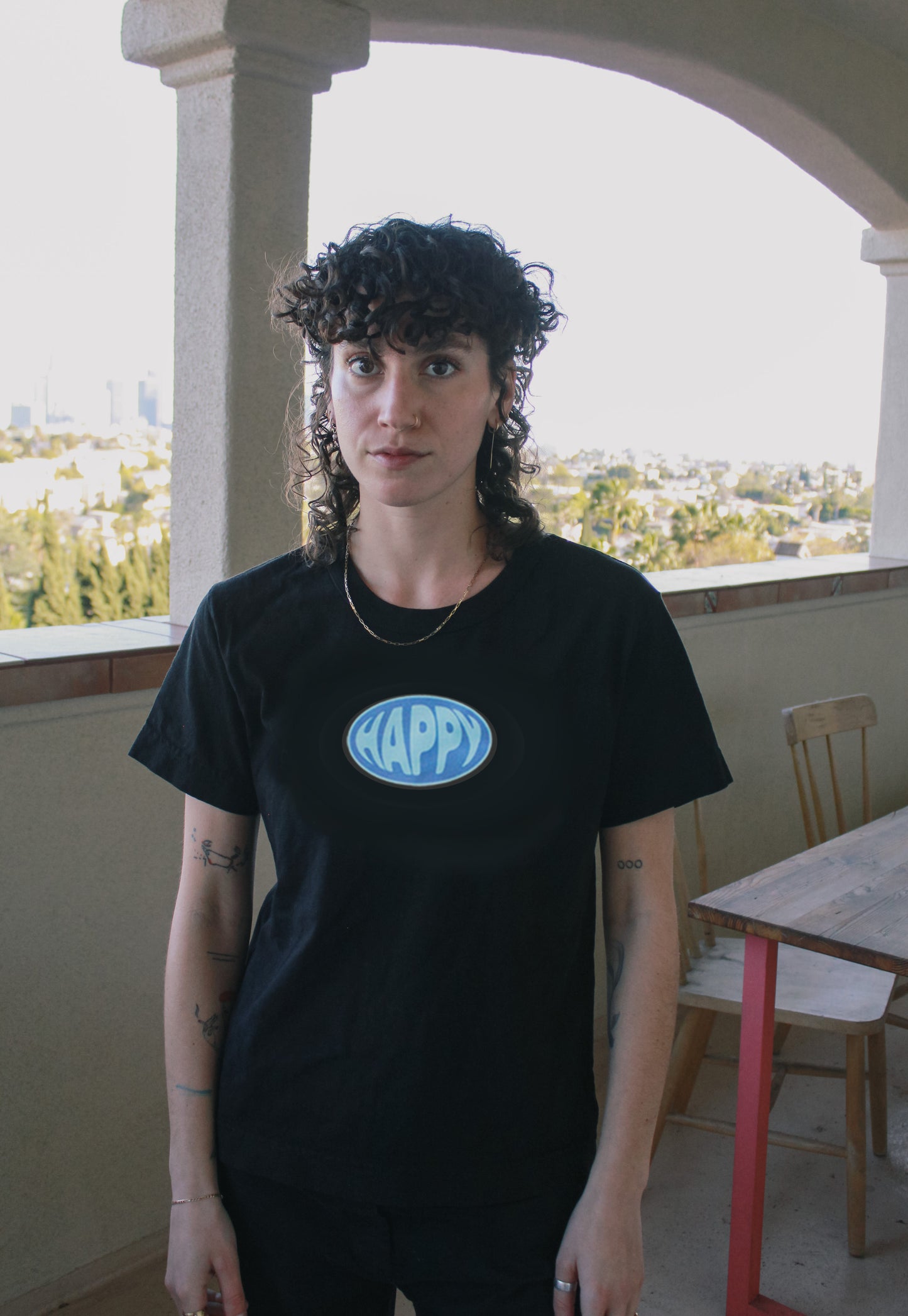 Blue Happy Tailored Tee