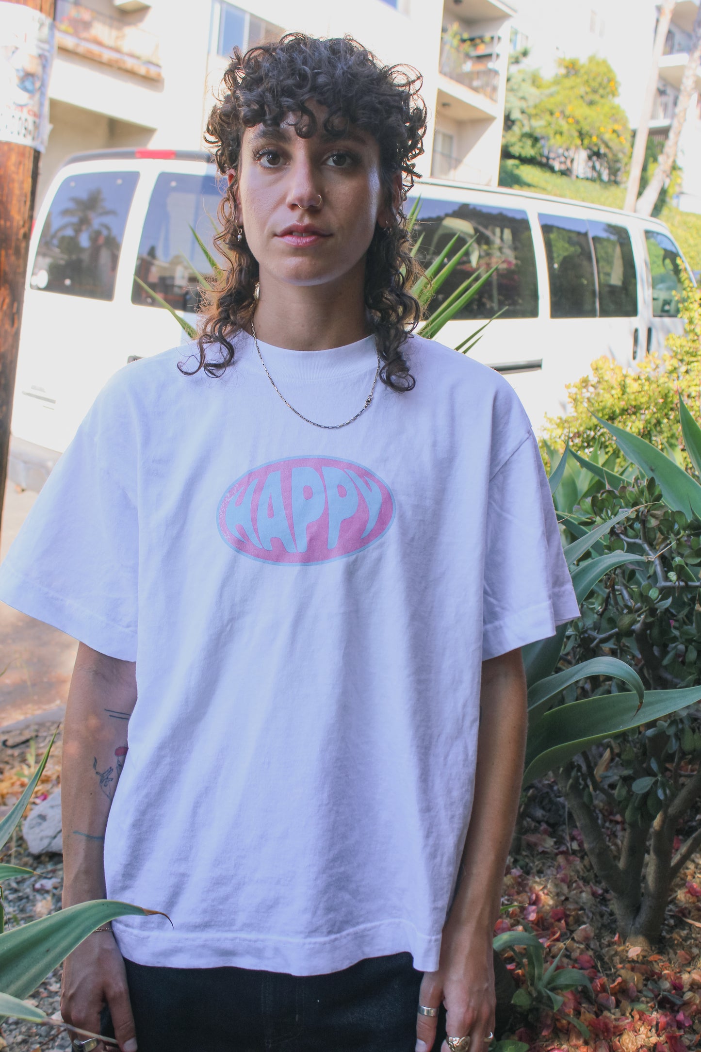 Pink & Blue Happy Tee