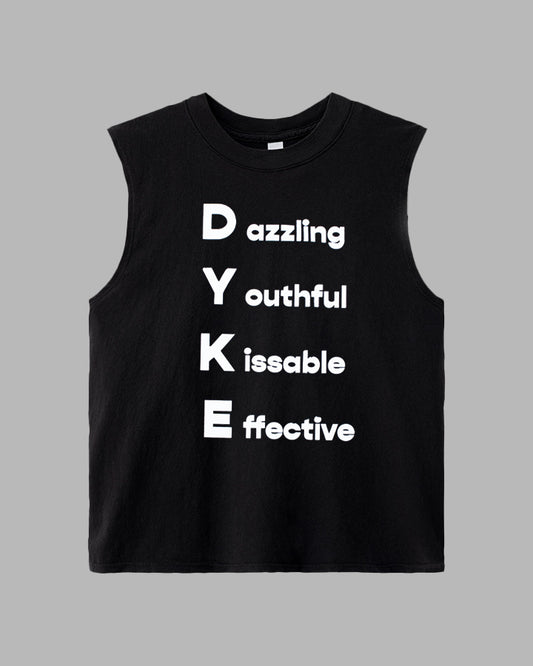 Dyke Acrostic Poem Muscle Tee