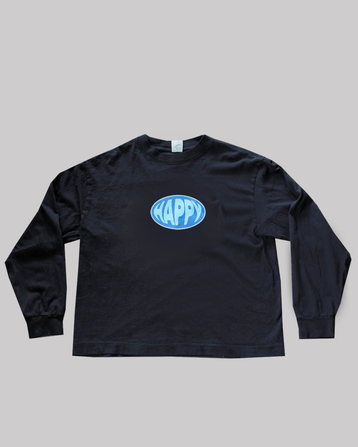 Blue Happy Long Sleeve Tee