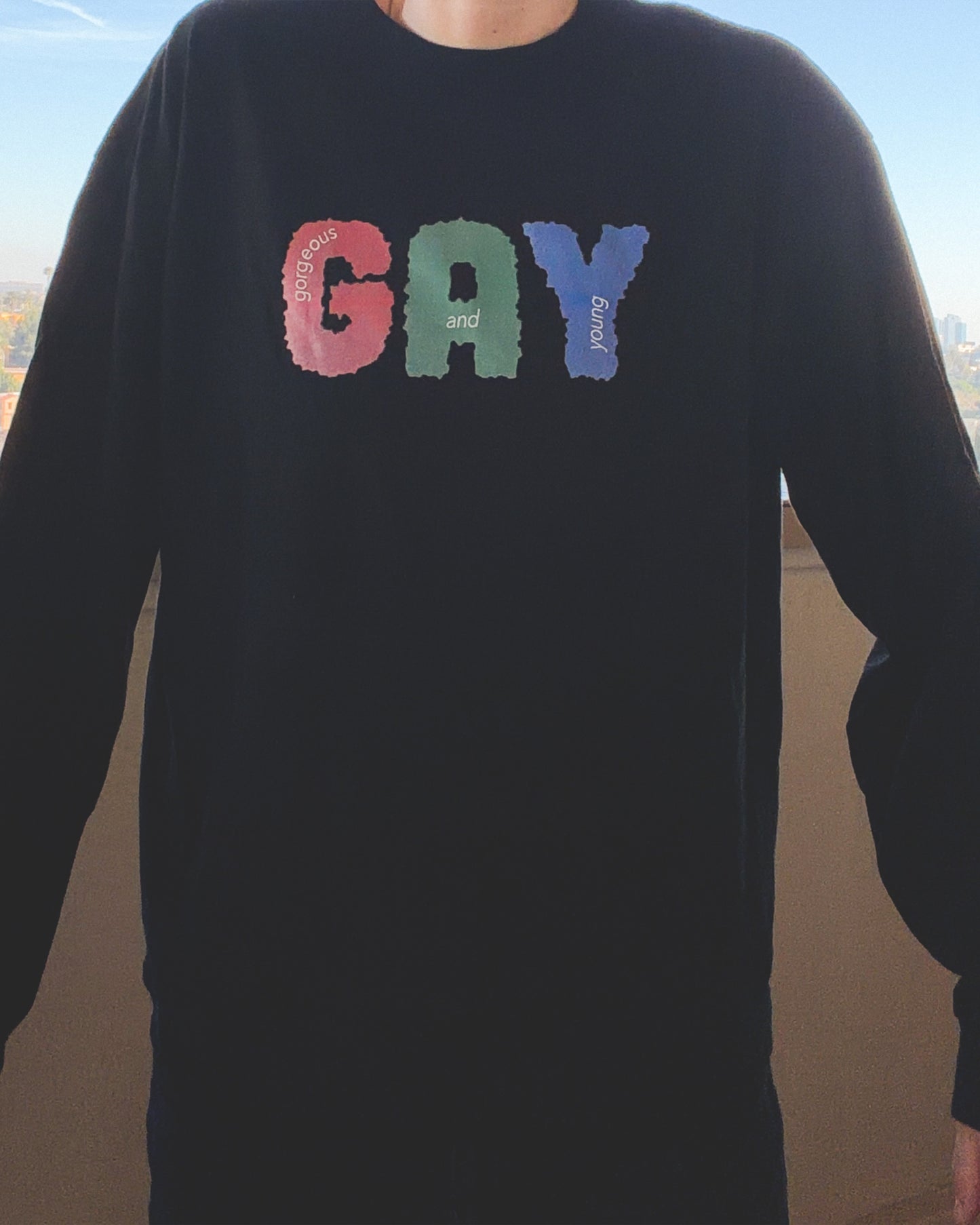 Scribble Gay Black Longsleeve
