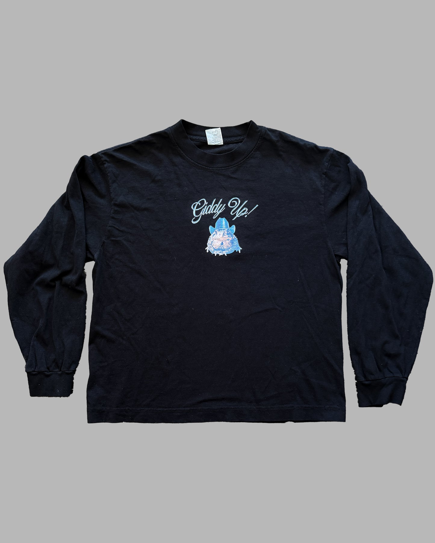 Giddy Up! Black Longsleeve Tee