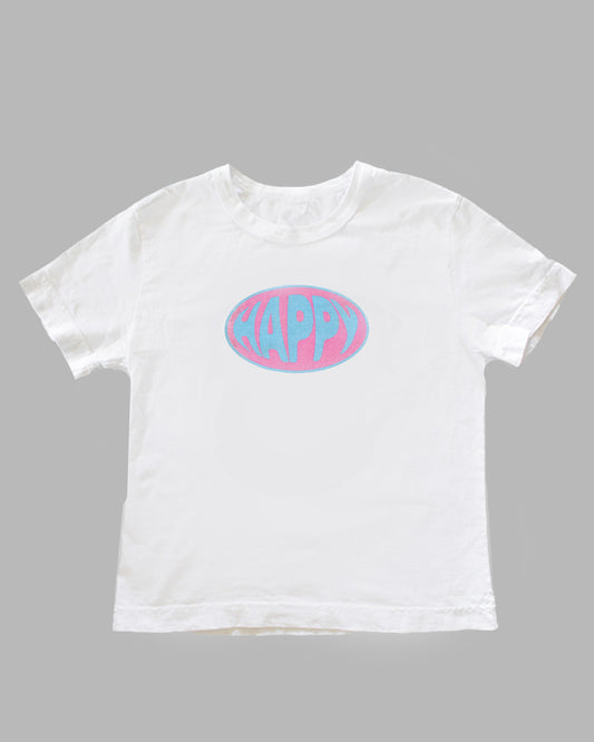Pink & Blue Happy Tailored Tee