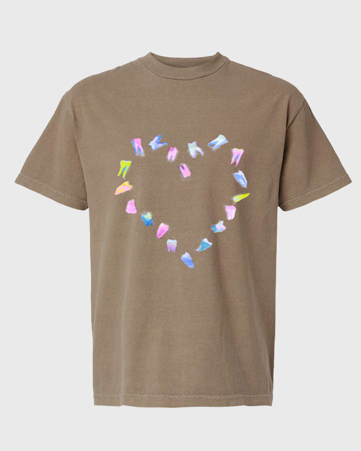 Teeth Heart Tan Tee